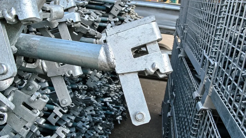 Scaffold components prepared for material identification and BOM planning