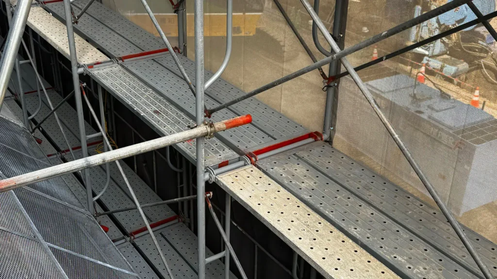 Scaffold components and working platforms used for a scaffolding bill of materials